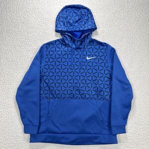 Nike Therma-Fit Hoodie Pullover XL Allover‎ Geo Print Logo Athletic Streetwear